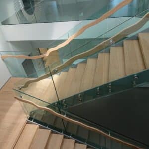 Office glass stair railing