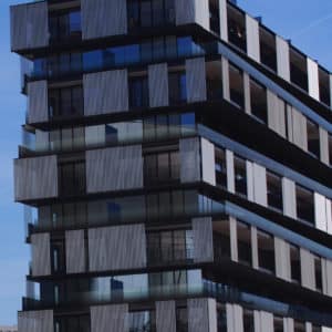 Glass balconies, One Building