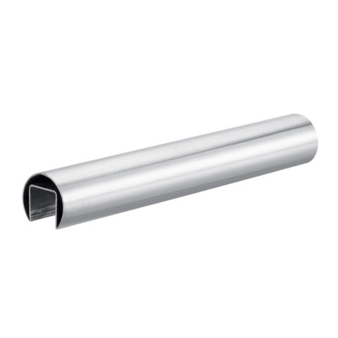 Main courante pour garde-corps en verre fond de gorges ø 48,3 mm -  profile tube rond inox 304, 316