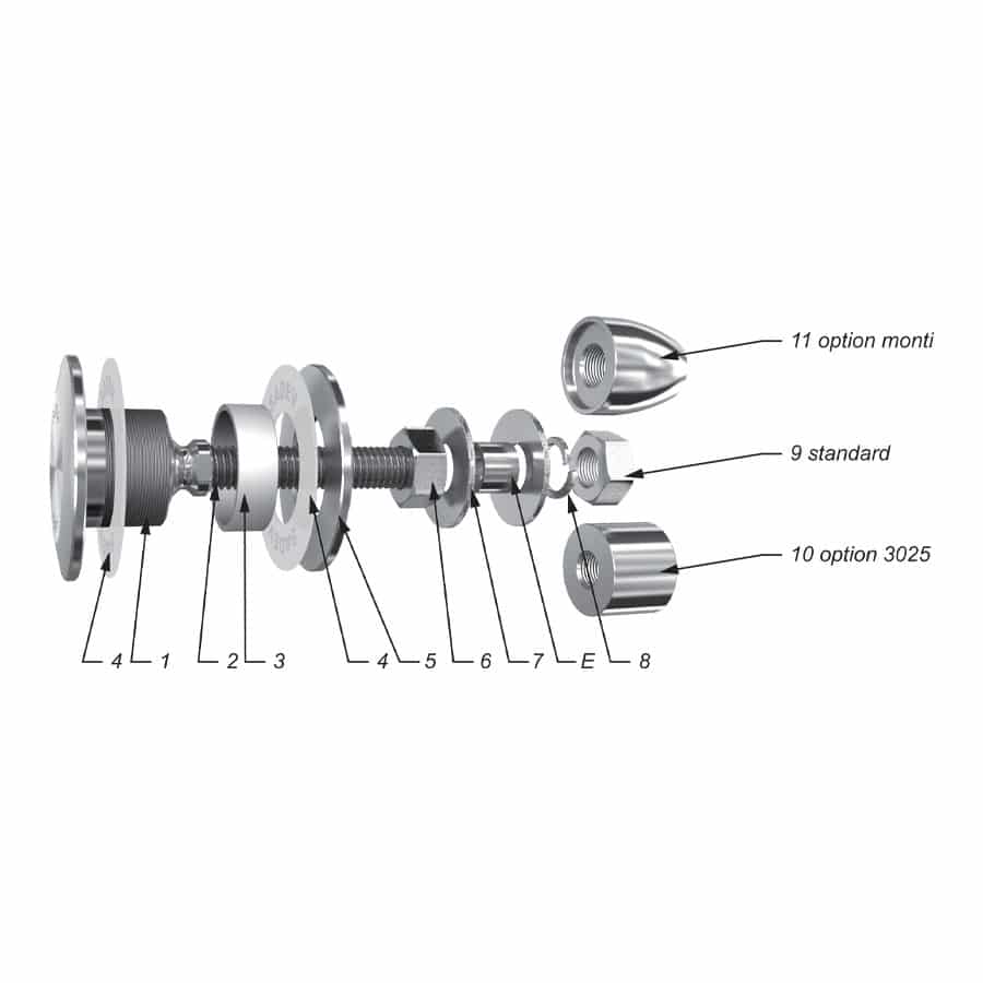 Fixation VEA rotulée tête cylindrique non affleurante - ø70 mm - avis technique