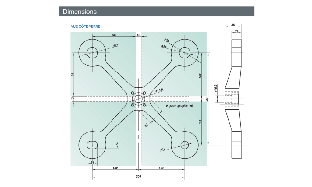 attaches de fonderie inox duplex - tenue à la corrosion - avis technique - design à faces