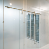 Sliding system for glass doors