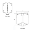 charniere portillon verre verre brosse brushed pool hinge glass to glass dessin 120 gtog 1