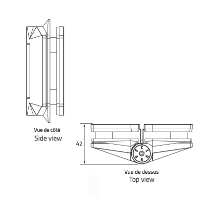 charniere portillon verre verre brosse brushed pool hinge glass to glass dessin 120 gtog 2