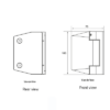 plans swimside charniere portillon verre mur brosse brushed pool hinge glass to wall dessin 120 1