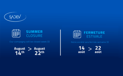 SADEV 2021 summer closure and transport slowdown