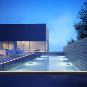 image led sur capot piscine